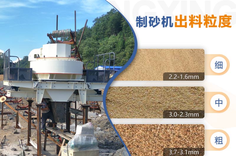 紅星機器HVI制砂機的粗、中、細粒度范圍